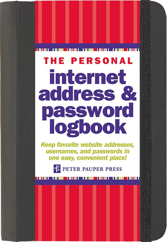 Large Print Internet Address & Password Logbook