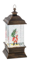 Load image into Gallery viewer, LED Light Up Shimmer Woodland Santa Lantern