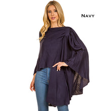 Load image into Gallery viewer, Cashmere Feel Loop Pull Thru Wrap Blue