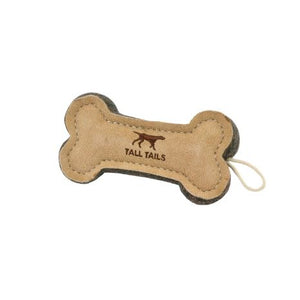 NATURAL LEATHER BONE TOY