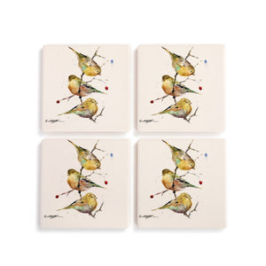 Gold Bird Trio Coasters - Set of 4 The Berkshires