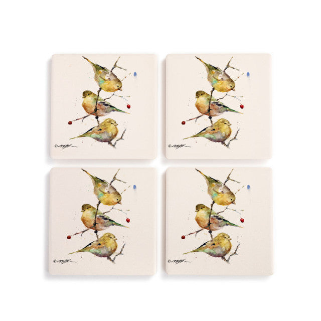 Gold Bird Trio Coasters - Set of 4 The Berkshires