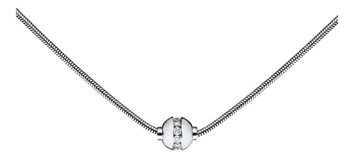 Silver CZ Bling Necklace 18