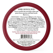 Load image into Gallery viewer, Sore Muscle Rub Badger Balm