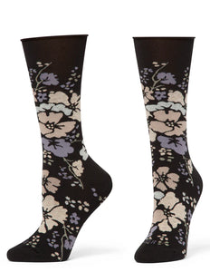Hue jeans sock neutral floral
