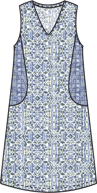 Habitat. Miami Easy Pocket Dress In Crinkle Cotton
