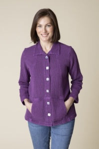 SUN WASH JACQUARD SEAMED POCKET JACKET F24