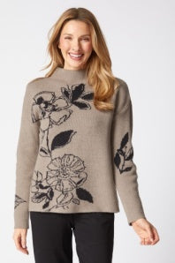 FLORAL FOLIAGE FLORAL PULLOVER