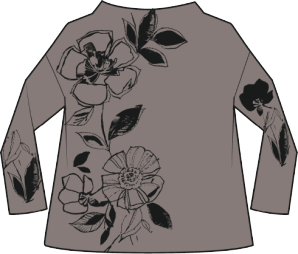 FLORAL FOLIAGE FLORAL PULLOVER