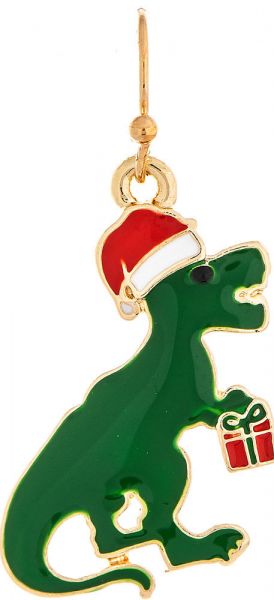 Christmas Dinosaur Earring