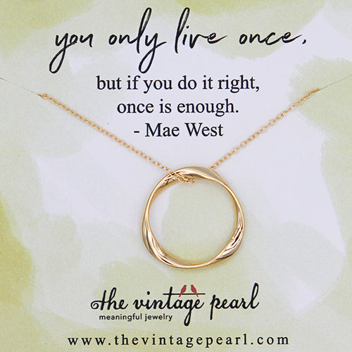 You Only Live Once (gold) Necklace