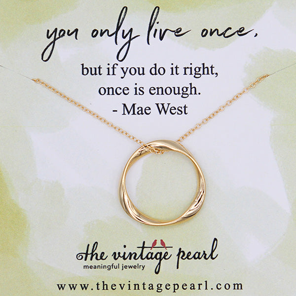 You Only Live Once (gold) Necklace