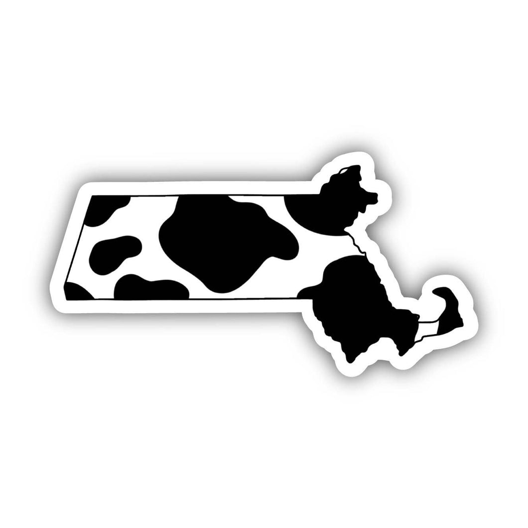 Massachusetts Cow Pattern Sticker
