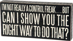 Box Sign - Control Freak