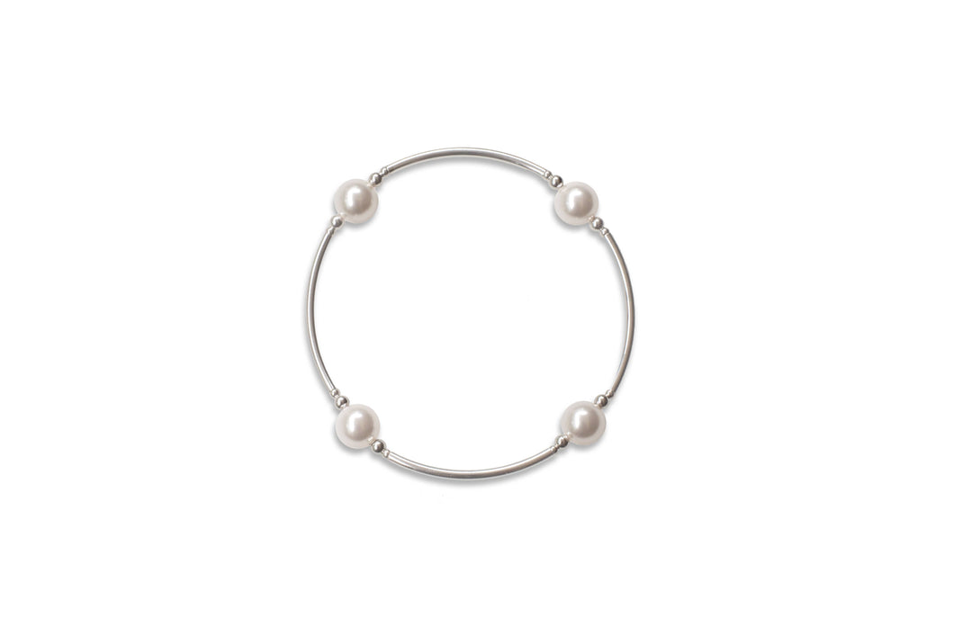 8mm White Pearl Blessing Bracelet