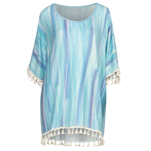 Blue Marbled Cover up one size