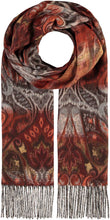 Load image into Gallery viewer, Placed Paisley Design Cashmink® Scarf: Rust