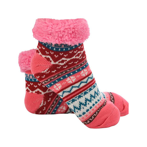 Cozy lt pink footie brights slipper