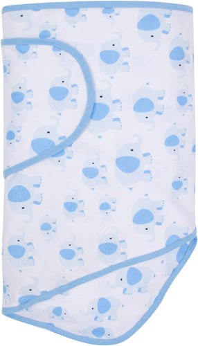 Blue Elephants with Blue Trim Miracle Blanket