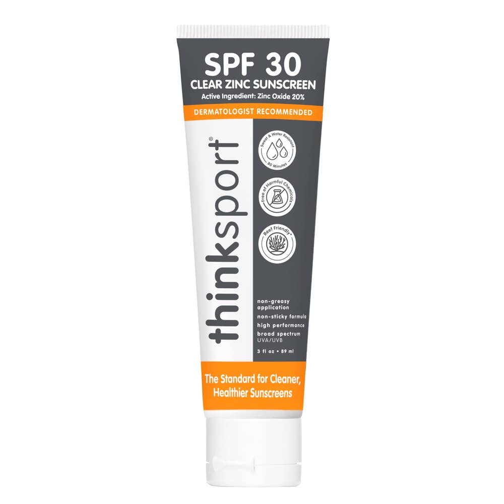 Thinksport Clear Zinc Sunscreen SPF 30, 3 fl oz