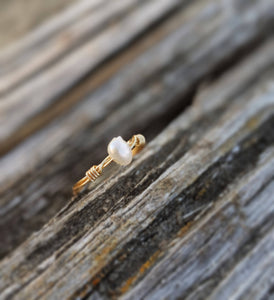 The Daydream Pearl Ring in silver or gold