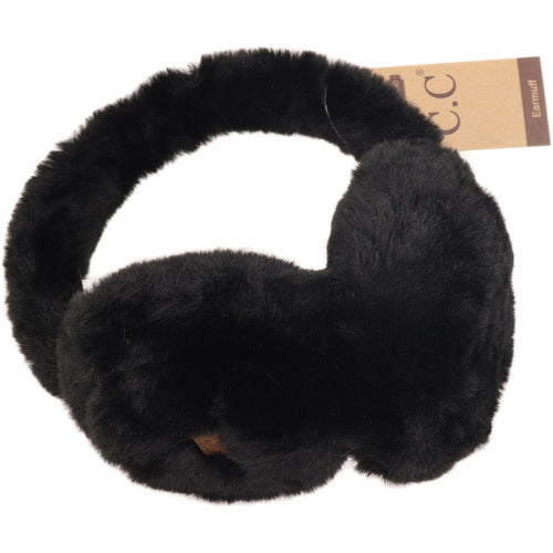 Faux Fur CC Earmuff EM3665: Black