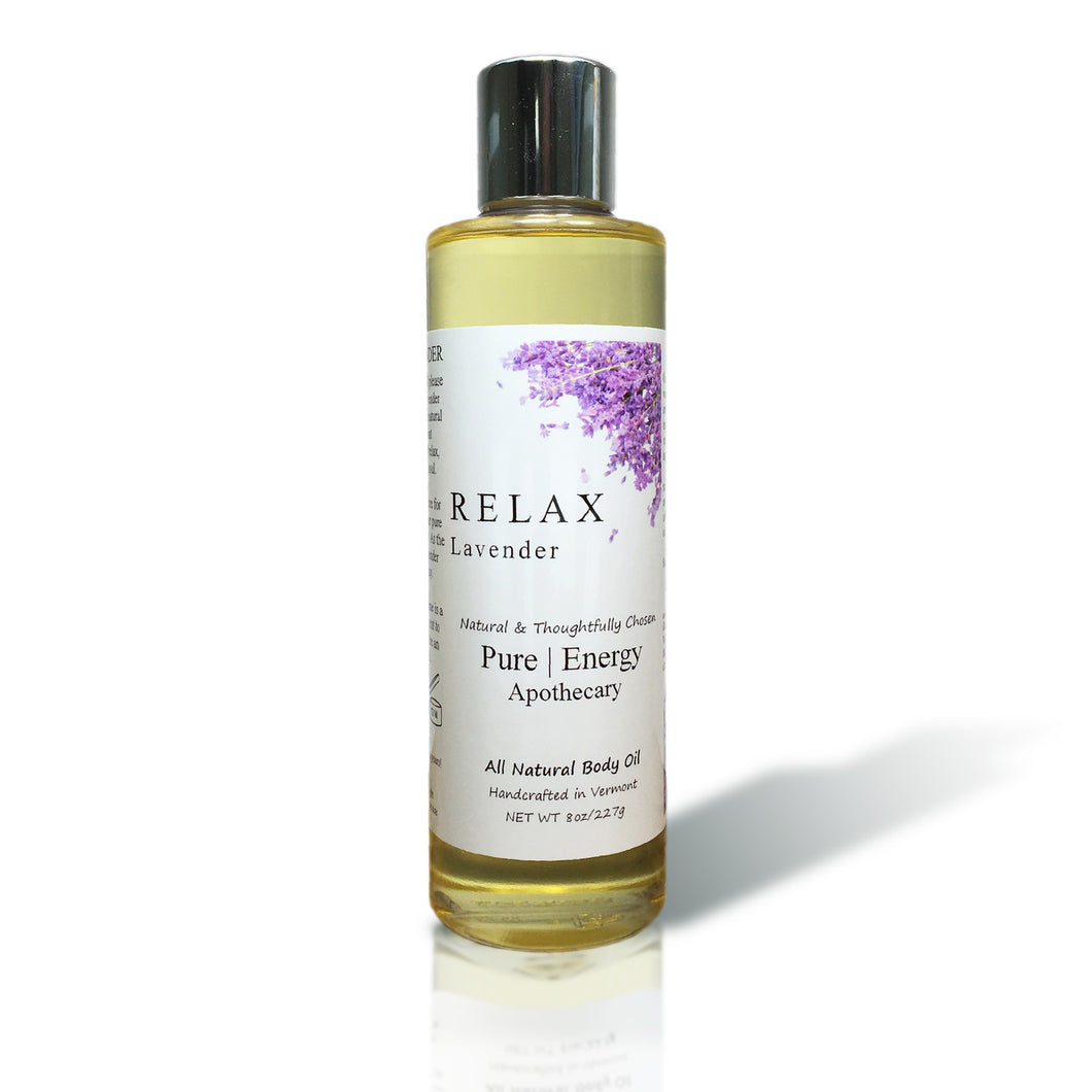 Natural Hand and Body Oil 8 Oz (Lavender)