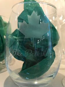 Stemless wine glass Berkshire Maple Leaf set of 4