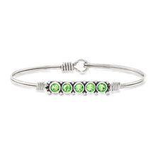 Load image into Gallery viewer, January Birthstone Bangle Bracelet