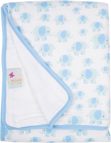 Blue Elephant Serenity Blanket