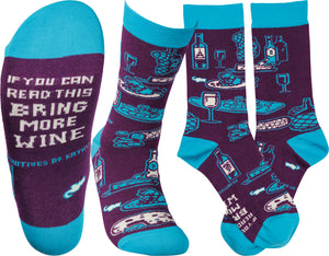 Socks - If You Can Read This Bring More Wine