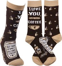 Socks - I Love You More Than Coffee