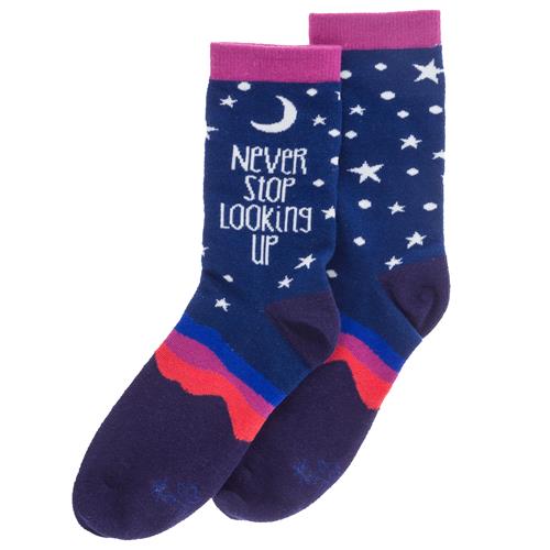 Never Stop Looking up sock