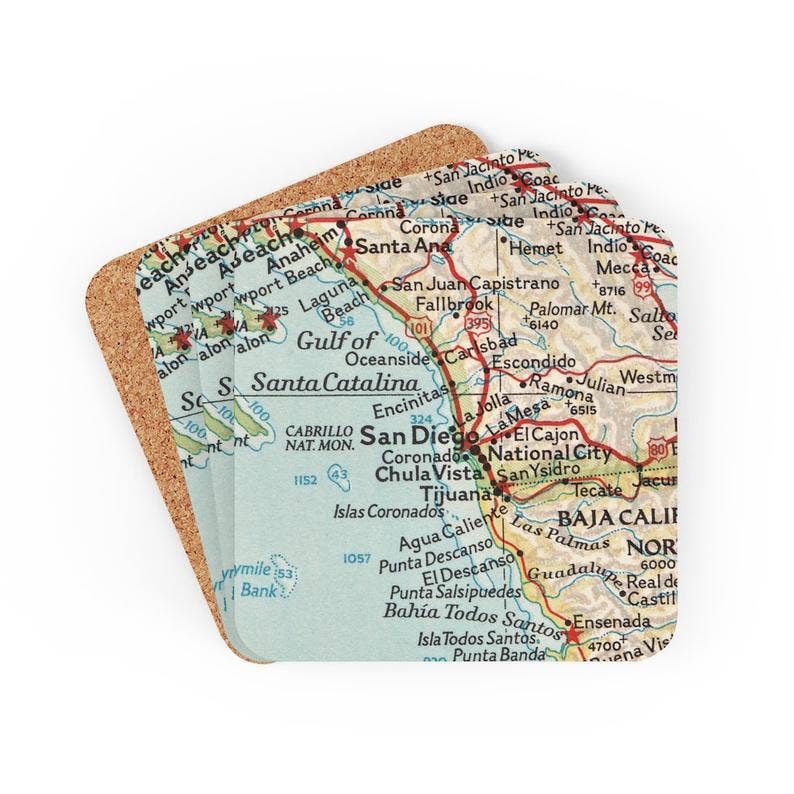 Custom Map Coaster Set Berkshire