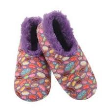 Snoozies Furry Slippers Donuts