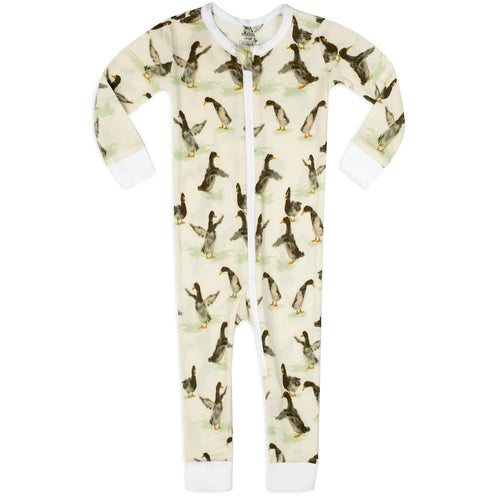 Organic duck zipper 1-piece 0-3 month