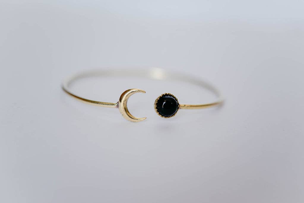 Sun and Moon Bangle Bracelet