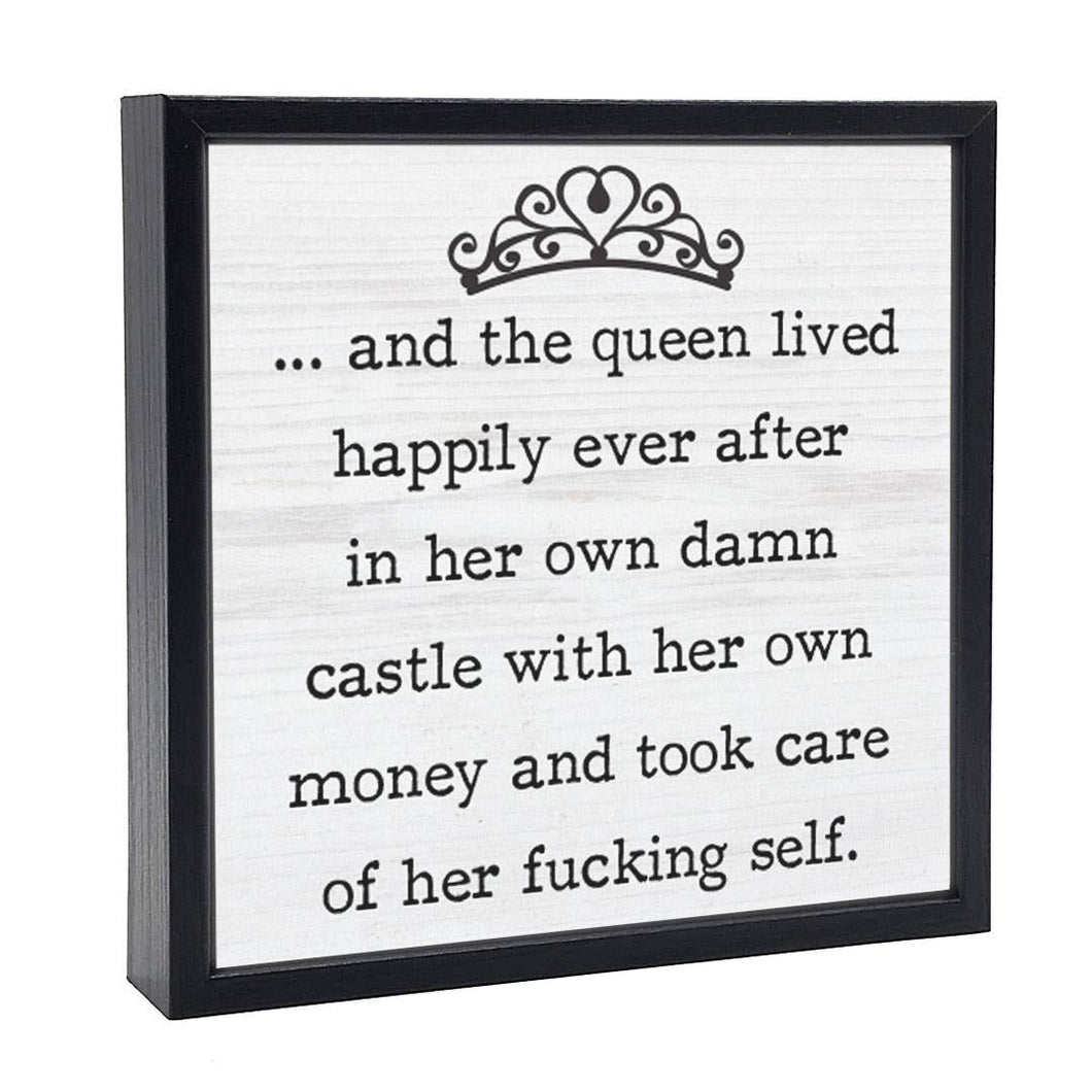 And The Queen | Wood Sign