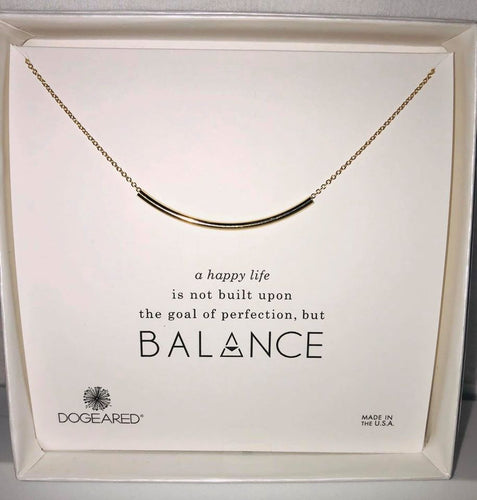 Gold Balance Bar Necklace