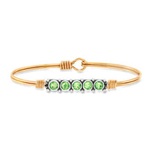 Load image into Gallery viewer, August Birthstone Bangle Bracelet