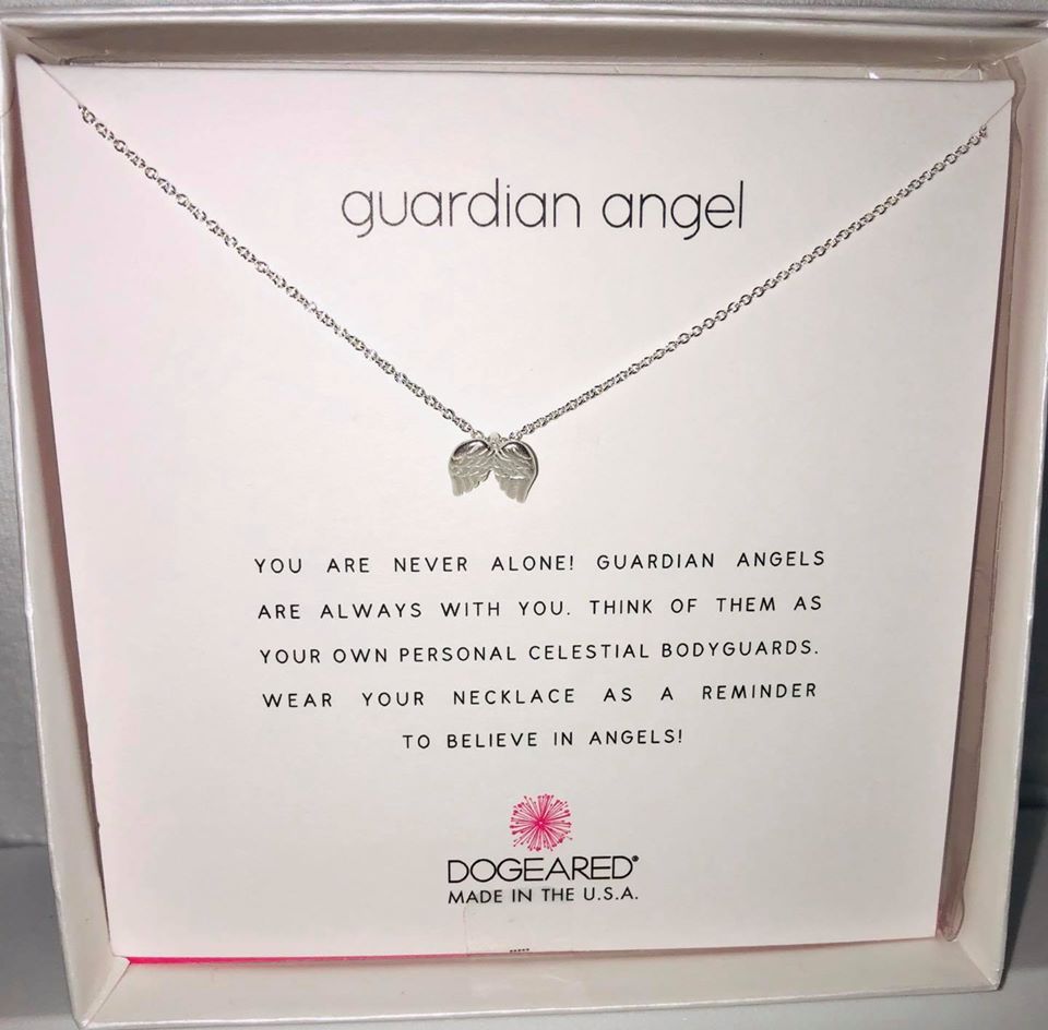Dogeared Sterling Silver Guardian Angel Necklace