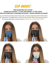Load image into Gallery viewer, Snoozies Face Mask with Sip Straw Hole