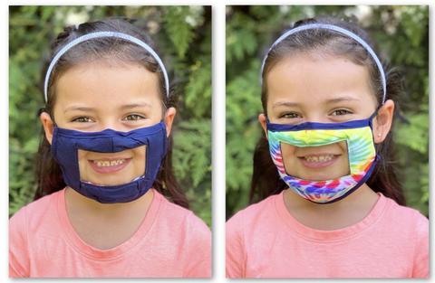 Kids Smile Mask with clear mouth area