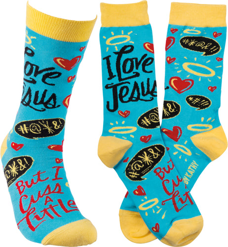 Socks - I Love Jesus But I Cuss A Little