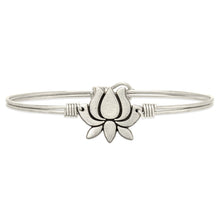 Load image into Gallery viewer, Lotus Flower Bangle Bracelet