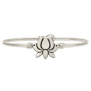 Lotus Flower Bangle Bracelet