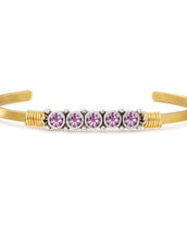 Load image into Gallery viewer, February Birthstone Bangle Bracelet