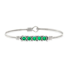 Load image into Gallery viewer, May Birthstone Bangle Bracelet