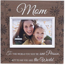 Load image into Gallery viewer, Malden International Designs Sun Washed Words Mom Walnut Distressed Picture Frame, 4x6, Walnut