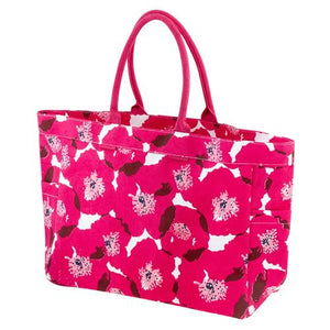 Pink Poppy Canvas Tote Bag